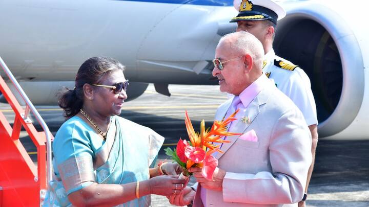 Upon her arrival, Lieutenant Governor Admiral DK Joshi welcomed her, and she received a guard of honour, marking her inaugural visit to the Union Territory. (Image Source: X/@rashtrapatibhvn)