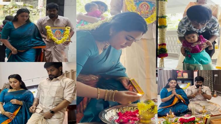 Gayathri Yuvaraj house warming ceremony fans are wishingthe couples for good news Watch Video: பிரமாண்டமாக வீடு கட்டி குடியேறிய சின்னத்திரை நடிகை: காயத்ரி யுவராஜூக்கு குவியும் வாழ்த்துகள்!