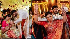 YS Sharmila Son Marriage At Jodhpur : వైఎస్ రాజారెడ్డి, ప్రియల తలంబ్రాల ఫోటోలు | ABP Desam