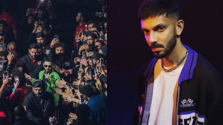 Anirudh Concert Photos : பிப்ரவரி 10 ஆம் தேதி துபாயில் உள்ள கோகோ கோலா அரங்கத்தில் நடந்த இசை நிகழ்ச்சியில் எடுக்கப்பட்ட புகைப்படங்களை பகிர்ந்துள்ளார் அனிருத்.