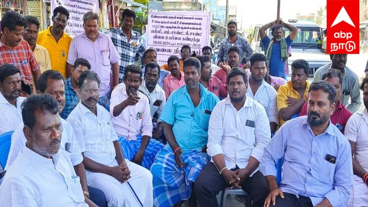 Villupuram M-sand, gravel price hike Lorry owners and drivers on indefinite strike Villupuram: லாரி உரிமையாளர்கள் மற்றும் ஓட்டுனர்கள் காலவரையற்ற வேலை நிறுத்தம்