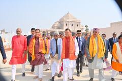 Uttarakhand CM Pushkar Singh Dhami Visits Ayodhya Ram Temple With His Cabinet — IN PICS