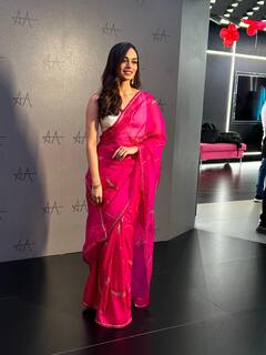Manushi Chillar Shines Bright In A Pink Saree At Operation Valentine Trailer Launch; PICS