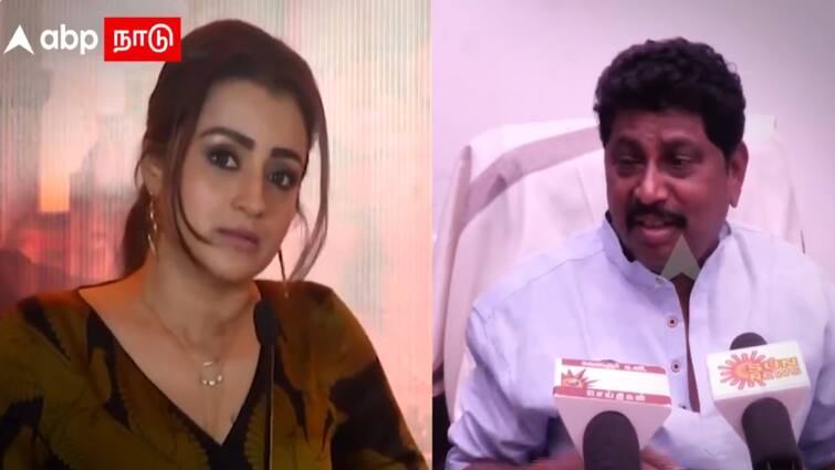 Controversy about famous actress Trisha. I didn't talk like that AV Raju Actress Trisha: ''திரிஷானு எங்க சொன்னேன்...'' திடீர் பல்டி அடித்த முன்னாள் அதிமுக நிர்வாகி ஏ.வி.ராஜூ!