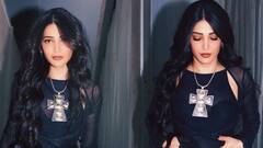 Shruti Haasan Photos : கருப்பு நிற உடையில் கலக்கும் நடிகை ஸ்ருதி ஹாசன்!