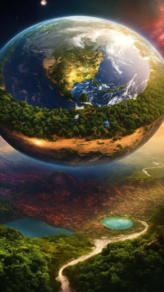 पृथ्वी के बीच में कौन सा देश है?