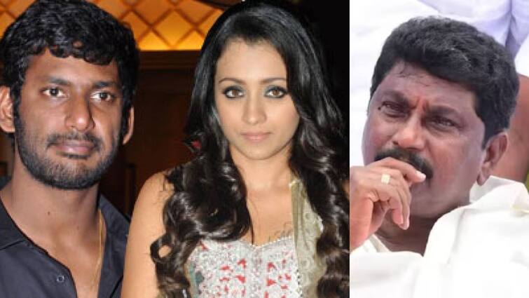 Actor vishal condemn to former admk AV Raju controversial speech about trisha Vishal: த்ரிஷா பற்றி சர்ச்சை பேச்சு.. பணம் சம்பாதிக்கும் ட்ரெண்ட் என விஷால் கடும் கண்டனம்!