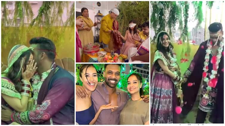 Divya Aggarwal Wedding Actress Shhared Chuda Rasam To Sindoor Daan Glimpess On Insta Story सिंदूरदान होते ही रो पड़ीं Divya Aggarwal, चूड़ा रस्म से फेरे तक, शादी के हर रस्म की तस्वीरें आईं सामने