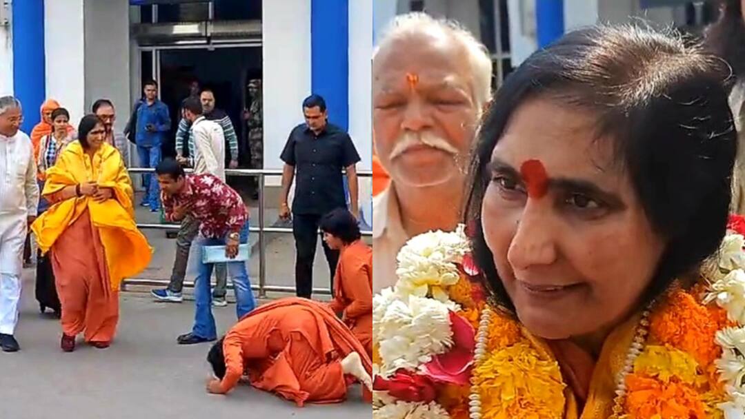 Sadhvi Ritambhara reach Jodhpur join Shrimad Bhagwat Katha statement on sanatan and pm modi ann Rajasthan: जोधपुर पहुंचीं साध्वी ऋतंभरा, कहा- 'अधर्म की आंधियां लगातार चलेंगी, इसलिए सनातन धर्मियों को...'