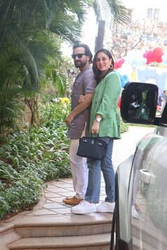 Jeh Ali Khan Birthday Bash: बालों में जेल लगाकर अपनी बर्थडे पार्टी में पहुंचे जेह अली खान...करीना का दिखा बॉसी लुक, तो स्कूल यूनिफॉर्म में नजर आए तैमूर