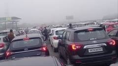 Farmers Protest: किसानों की दिल्ली में एंट्री रोकने के लिए बढ़ी सख्ती, गुरुग्राम में सरहौल बॉर्डर पर लगा गाड़ियों का लंबा जाम