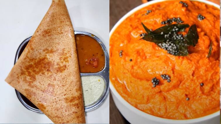 healthy dosa with carrot chutney ஊட்டச்சத்து நிறைந்த தோசை... டேஸ்டியான கேரட் சட்னி! இப்படி செய்து அசத்துங்க!