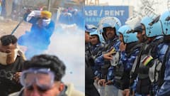 Farmers Protest: Security Beefed Up At Delhi-Haryana Borders, Tear Gas Fired As Protestors Resume March. In Pics