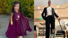 जब दुनिया के सबसे लंबे आदमी से मिली दुनिया की सबसे छोटी महिला तो ऐसा था नजारा, तस्वीरें वायरल