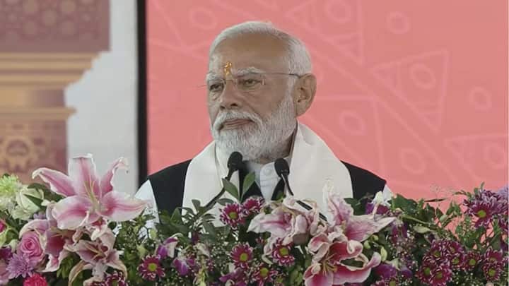 PM Modi Gujarat Visit To Launch Multiple Projects GCMMF Golden Jubilee Bharat Net Phase-II Ahmedabad 'Dev Kaaj And Desh Kaaj Happening Rapidly': PM Modi Inaugurates Temple In Gujarat's Mehsana