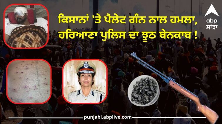 Attack on farmers with pellet gun lies of Haryana police exposed know details abpp Farmer Protest: ਕਿਸਾਨਾਂ 'ਤੇ ਪੈਲੇਟ ਗੰਨ ਨਾਲ ਹਮਲਾ, ਹਰਿਆਣਾ ਪੁਲਿਸ ਦਾ ਝੂਠ ਬੇਨਕਾਬ ! ਜਾਣੋ ਕਿੰਨੀ ਖ਼ਤਰਨਾਕ ਇਹ ਗੰਨ ?