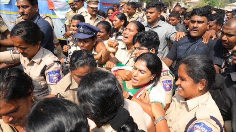 'Chalo Secretariat' Protest: YS Sharmila, APCC Workers Detained In Vijayawada