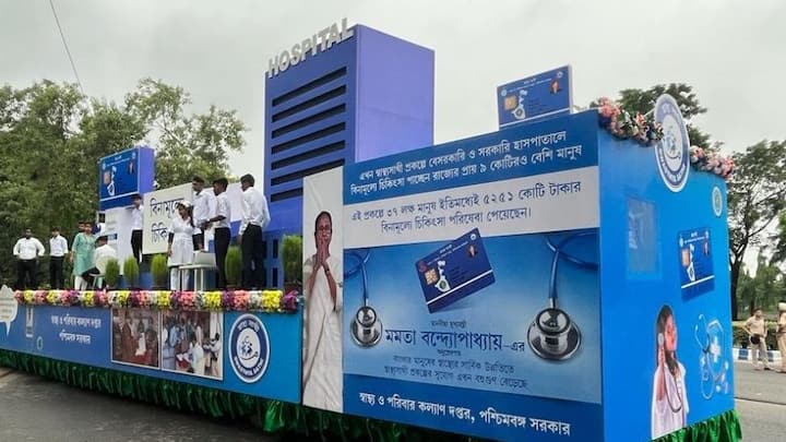 হাসপাতালের বহির্বিভাগে চিকিৎসার খরচ এই প্রকল্পের আওতায় পড়ে না। রোগী হাসপাতালে ভর্তি হলেই একমাত্র প্রকল্পের সুবিধে নেওয়া যায়। ছবি- www.swasthyasathi.gov.in ওয়েবসাইট । তথ্যঋণ- স্বাস্থ্যসাথী প্রকল্পের ওয়েবসাইট