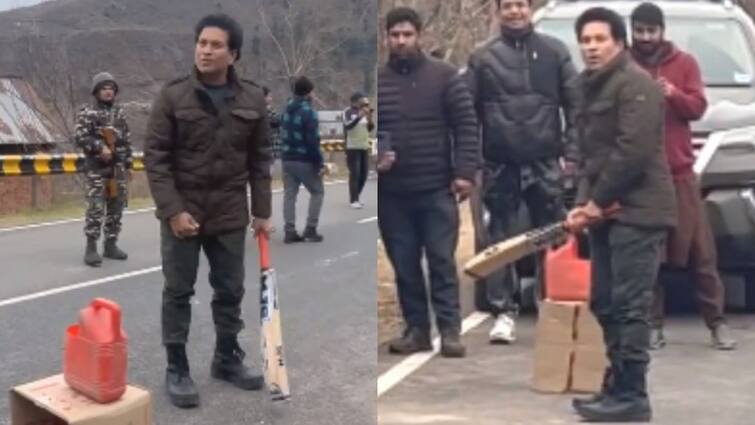 ‘A match in heaven’, Sachin Tendulkar played cricket in Kashmir;  The last shot stole the heart