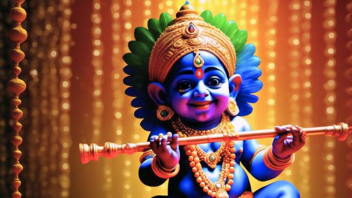श्री कृष्ण को विष्णु जी का आठवां अवतार माना गया है. इस शिशु रुप में उनकी मासूमियत देखते ही बन रही है. इन AI फोटो में लड्डू गोपाल प्यारे ही नहीं नटखट भी लग रहे हैं.