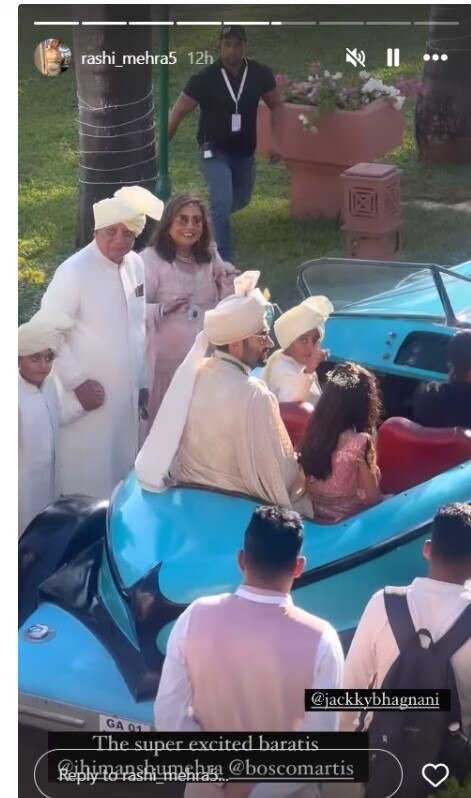 Rakul-Jackky Wedding: ਰਕੁਲਪ੍ਰੀਤ ਨੂੰ ਵਿੰਟੇਜ ਕਾਰ ਚ ਬਰਾਤੀਆਂ ਨਾਲ ਲੈਣ ਪੁੱਜੇ ਜੈਕੀ, ਵਿਆਹ ਦੀਆਂ Inside Pics ਵਾਇਰਲ