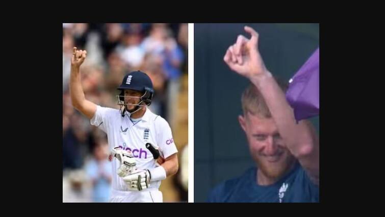 Joe Root Pinky Finger Gesture Ben Stokes Reaching Ton Goes Viral Reason Revealed IND vs ENG 4th Test Ranchi Watch Video Joe Root's ‘Pinky Finger’ Gesture At Ben Stokes After Reaching Ton Goes Viral, Here's The Story Behind It