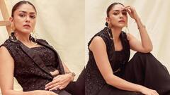 Mrunal Thakur Slays In An All-Black Dazzling Outfit - SEE PICS