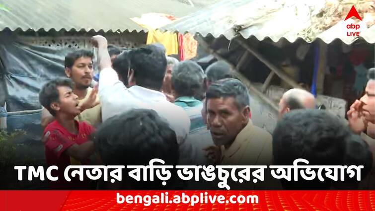 Sandeshkhali Chaos Local People attacked to Seikh Shahajahan Close TMC Leader Ajit Maity's Home Sandeshkhali Chaos: শেখ শাহজাহান ঘনিষ্ঠ TMC নেতার বাড়ি ভাঙচুর, ফের উত্তপ্ত সন্দেশখালি