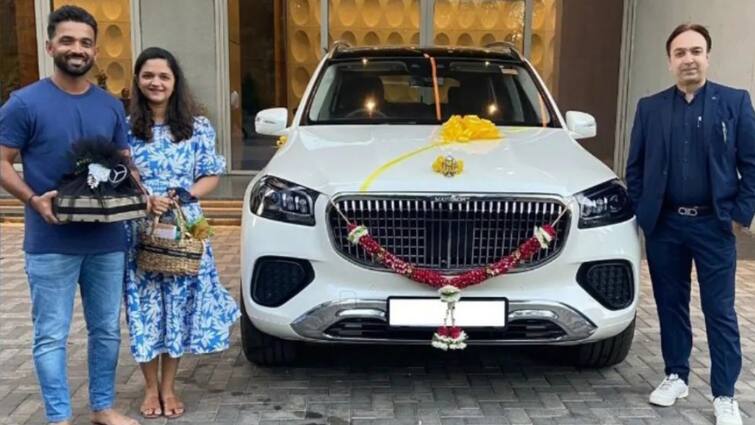 Indian cricketer Ajinkya Rahane owned a new Mercedes Maybach GLS 600 Ajinkya Rahane: भारतीय क्रिकेटर अजिंक्य रहाणे ने खरीदी मर्सिडीज मेबैक जीएलएस 600, 2.96 करोड़ रुपये है कीमत