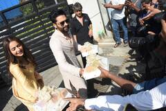 Newlyweds Rakul Preet Singh-Jackky Bhagnani Return To Mumbai, Distribute Sweets - See Pics