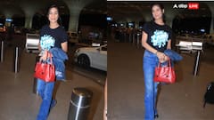 ब्लैक टीशर्ट, ब्लू डेनिम में एयरपोर्ट पर स्पॉट हुईं Poonam Pandey, मौत की फर्जी खबर फैलाने के बाद विदेश घूमने निकलीं एक्ट्रेस