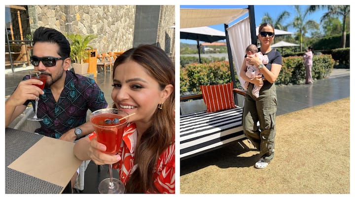 Rubina Dilaik, who is currently enjoying the motherhood phase, on Saturday delighted her fans by sharing a glimpse of her family's cherished moments during a staycation in Lonavala.