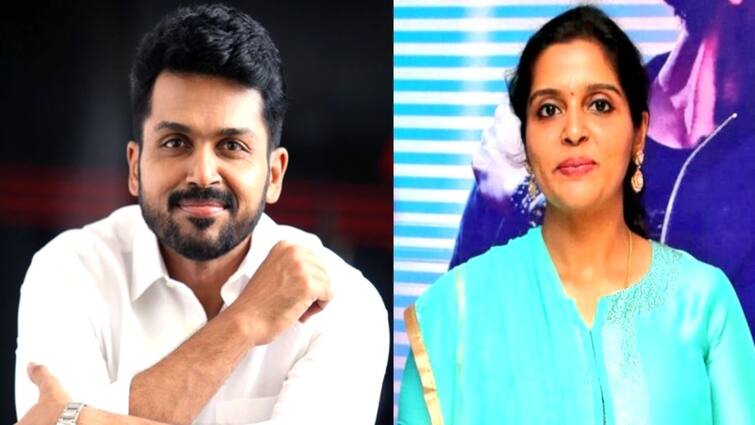Brindha Sivakumar shares how karthi got emotional during her marriage Brindha Sivakumar: கார்த்தி அண்ணா தான் ரொம்ப எமோஷனல்! திருமணம் குறித்து பிருந்தா சிவகுமார் பகிர்ந்த சுவாரஸ்யம்