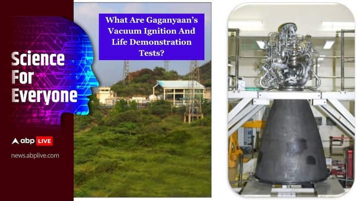 Gaganyaan ISRO LVM3 Launch Vehicle Mark III CE20 Cryogenic Engine Human Rated Vacuum Ignition Test Life Demonstration Science For Everyone ABPP Science For Everyone: As Gaganyaan's LVM3 Engine Qualifies As Human-Rated, Know What A Vacuum Ignition Test Is