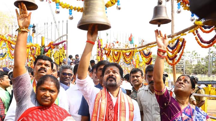 Attending the Jatara, Revanth Reddy told PM Modi to participate in the tribal festival and alleged that the Centre was against 'South festivals'.