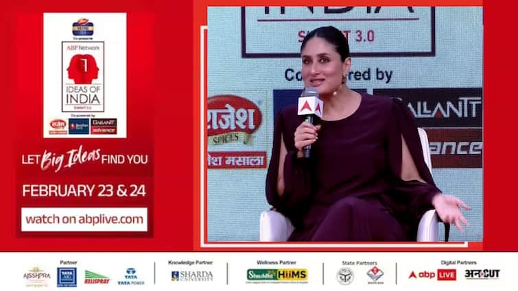 Ideas of India 3.0 by ABP Network Kareena Kapoor Khan talks about how women can have it all fame money family bangla news Ideas Of India 3.0: 'কাজ, খ্যাতি, ঐশ্বর্য, স্বামী-সন্তান, সবকিছুই বৃথা হয়ে যায় যদি মানসিক শান্তি না থাকে', মত করিনা কপূর খানের