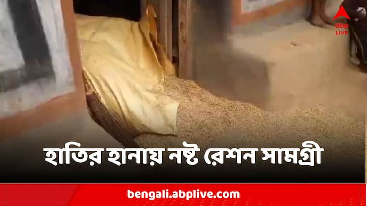 Villagers In Tension After Elephant Attack Destroyed Ration Ingredients Purulia Elephant News:রেশন দোকানে ঢুকে তাণ্ডব, হাতির দাপটে আতঙ্কে পুরুলিয়ার গ্রাম