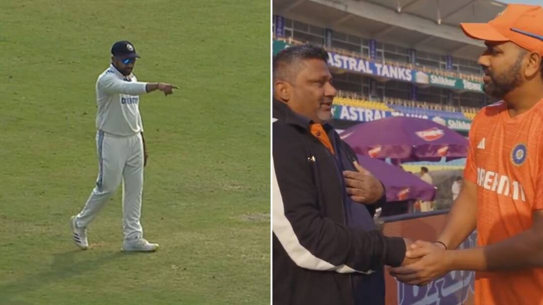 Rohit Sharma Fulfills Promise He Made To Sarfaraz Khan's Father. WATCH IND vs ENG 4th Test Rohit Sharma Sarfaraz Khan Naushad Khan India vs England Test Ranchi Rohit Sharma Fulfills Promise He Made To Sarfaraz Khan's Father. WATCH