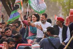 UP: Samajwadi Party Chief Akhilesh Yadav Joins Bharat Jodo Nyay Yatra In Agra — IN PICS