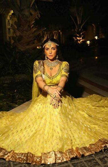 ਯੌਲੋ ਲਹਿੰਗਾ ਵਿੱਚ ਦੁਲਹਨ ਵਾਂਗ ਸਜੀ ਸ਼ਮਾ ਸਿਕੰਦਰ