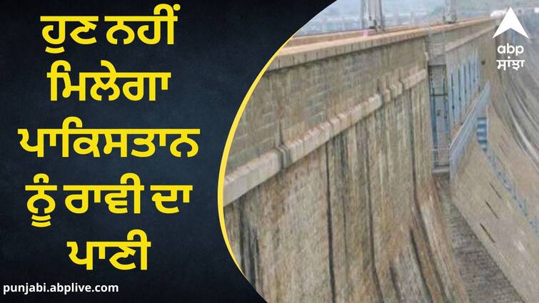 Flow Of Ravi Water To Pakistan Fully Stopped know details Shahpur Kandi barrage: ਹੁਣ ਨਹੀਂ ਮਿਲੇਗਾ ਪਾਕਿਸਤਾਨ ਨੂੰ ਰਾਵੀ ਦਾ ਪਾਣੀ, ਭਾਰਤ ਸਰਕਾਰ ਨੇ ਲਾਈ ਰੋਕ, ਜਾਣੋ ਕਾਰਨ