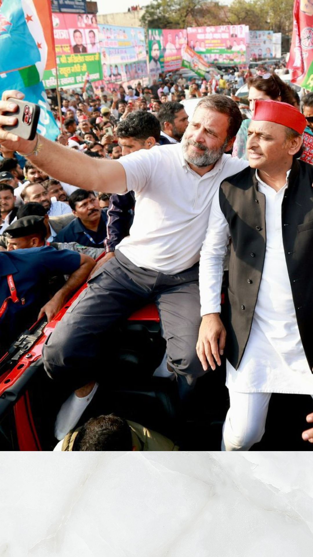 Akhilesh Yadav, Rahul Gandhi Unite For 'Bharat Jodo Nyay Yatra' In Agra