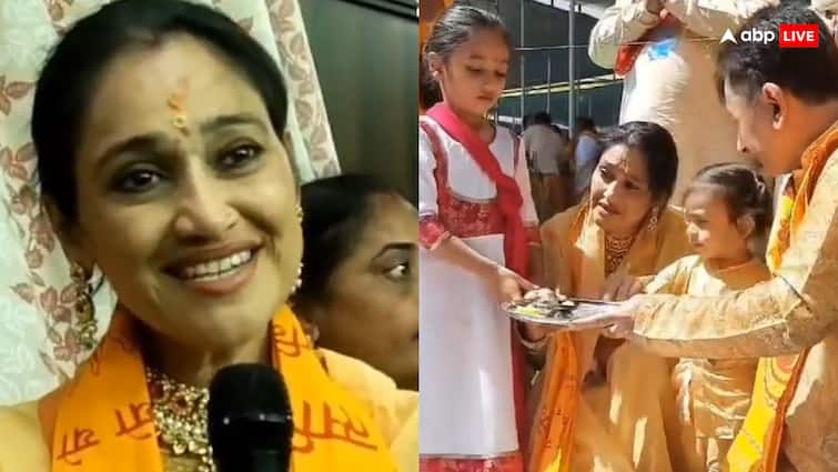 taarak mehta ka ooltah chashmah dayaben disha vakani performed yagya puja with family Disha Vakani Viral Video: सालों से तारक मेहता का उल्टा चश्मा से गायब हैं 'दया बेन', बच्चों और पति संग यज्ञ करती आईं नजर