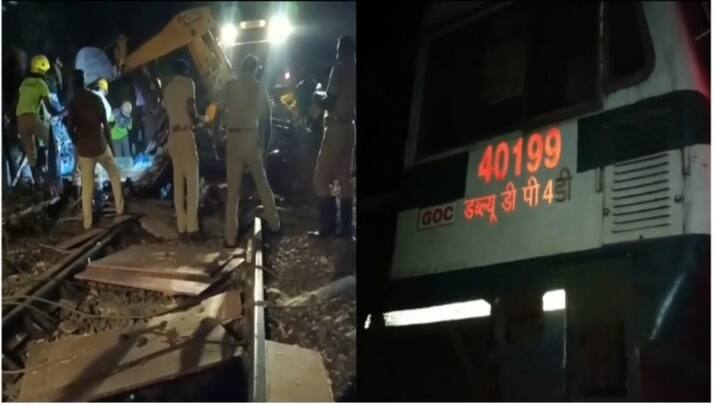 Truck overturns on tracks..! Biggest train accident averted Tension prevails on Kerala-Tamil Nadu border தண்டவாளத்தில் கவிழ்ந்த லாரி..! சாமர்த்தியத்தால் தவிர்க்கப்பட்ட மிகப்பெரிய ரயில் விபத்து..!