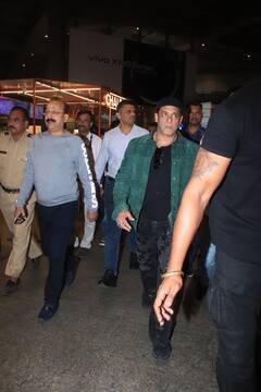 Salman Khan Airport Look: દબંગ લૂકમાં એરપોર્ટ પર સ્પોટ થયો સલમાન ખાન, જુઓ તસવીરો