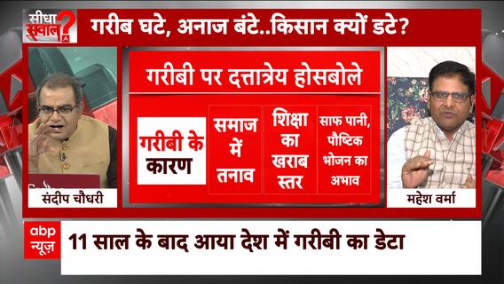 Sandeep Chaudhary: भारत में गरीबी घटकर 5% से हुई कम, तो तो क्यों बांटा जा रहा है फ्री अनाज? | ABP