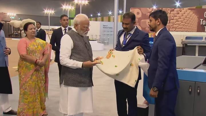 Bharat Tex-2024 will be conducted from Monday to Thursday. It draws inspiration from the 5F Vision of the prime minister. (Photo: YouTube/PMO India)