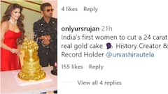 Netizens Troll Urvashi Rautela For Cutting 24-Carat Gold Cake, Calls Her 'History Creator'