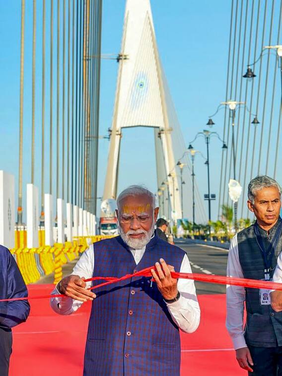 कितना लंबा है समंदर पर तैराता सुदर्शन सेतु?