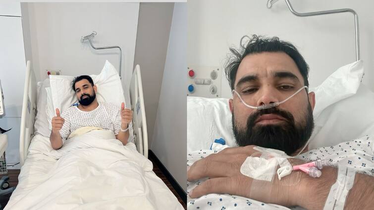 mohammed shami surgery successful shared photos on social media team india marathi news Mohammed Shami Surgery : शामीच्या पायाचं झालं ऑपरेशन, IPL आणि T20 वर्ल्ड कपला मुकणार? 
